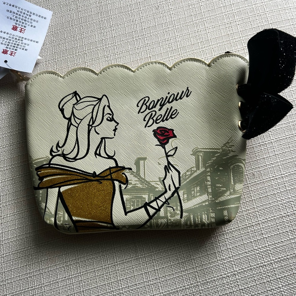 Bonjour Belle Cream and Black bag